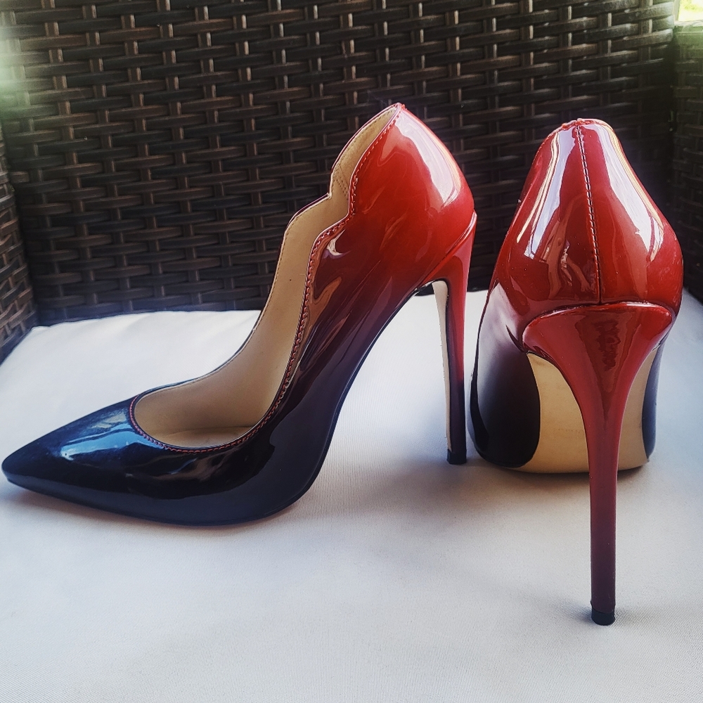Red & Black Ombre Heels